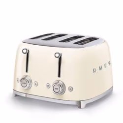 Smeg 50's Style Retro Range Breakfast Set, 1.7L 3000W Kettle and Multi-Functional Control 4-Slice 2000W Toaster, Cream, KLF03CRUK/ TSF03CRUK - Additional view 4