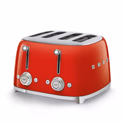 Smeg 50's Style Retro Range Breakfast Set, 1.7L 3000W Kettle and Multi-Functional Control 4-Slice 2000W Toaster, Red, KLF03RDUK/ TSF03RDUK - Additional view 4