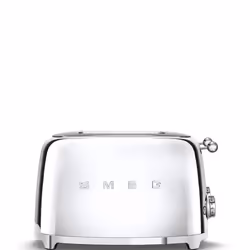 Smeg 50's Style Retro Range Breakfast Set, 1.7L 3000W Kettle and Multi-Functional Control 4-Slice 2000W Toaster, Polished Stainless Steel