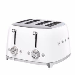 Smeg 50s Style Retro Range Breakfast Set, 0.8L 1400W Mini Kettle & Multi-Functional Control 4-Slice 2000W Toaster, White, KLF05WHUK/ TSF03WHUK - Additional view 4