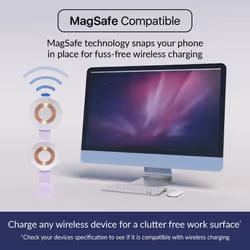 3-in-1 Ultra Compact Wireless MagSafe Charger for Apple iPhone, Samsung and phones with wireless charging. Apple Watch and Apple AirPods 15W, Green