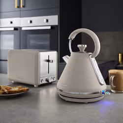 Tower Cavaletto Kitchen Set, 1.7L Rapid Boil Kettle & 4 Slice Toaster, Latte with Chrome, T10044MSH, T20051MSH - Additional view 6