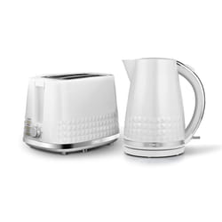 Tower Solitaire 1.5L Kettle + 2 Slice Toaster White