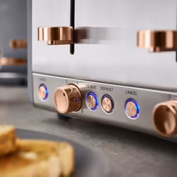 Tower Cavaletto Kitchen Set, 1.7L Rapid Boil Kettle & 4 Slice Toaster, Grey and Rose Gold, T10044RGG, T20051RGG - Additional view 6