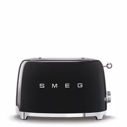 Smeg 50's Style Retro Range Breakfast Set, 1.7L 3000W Variable Temperature Kettle and Multi-Functional Control 2-Slice 950W Toaster, Black