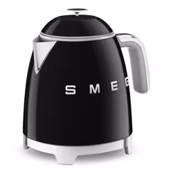 Smeg 50's Style Retro Range Breakfast Set, 0.8L 1400W Mini Kettle and Multi-Functional Control 2-Slice 950W Toaster, Black, KLF05BLUK/ TSF01BLUK
