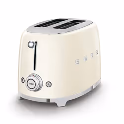 Smeg 50's Style Retro Range Breakfast Set, 0.8L 1400W Mini Kettle and Multi-Functional Control 2-Slice 950W Toaster, Cream, KLF05CRUK/ TSF01CRUK