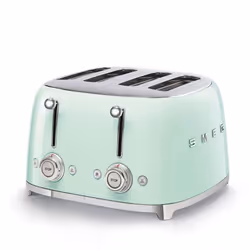 Smeg 50's Style Retro Range Breakfast Set, 1.7L 3000W Kettle and Multi-Functional Control 4-Slice 2000W Toaster, Pastel Green, KLF03PGUK/ TSF03PGUK