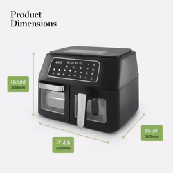 Tower GF17015 fryer Double 10 L Stand-alone 2400 W Hot air fryer Black - Additional view 6