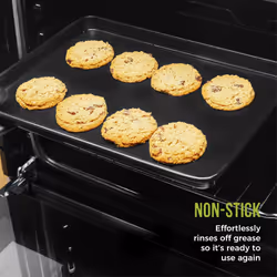 Tower 3 Pack Liners, Reusable, Teflon Coated, Safe up to 260C for Gas and Electric Ovens, Fabric, Black TOVELINER