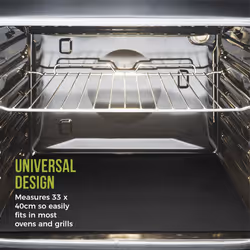Tower 3 Pack Liners, Reusable, Teflon Coated, Safe up to 260C for Gas and Electric Ovens, Fabric, Black TOVELINER - Additional view 4
