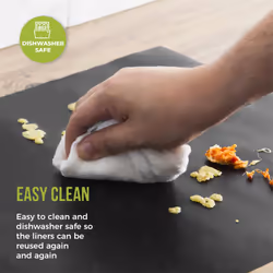 Tower 3 Pack Liners, Reusable, Teflon Coated, Safe up to 260C for Gas and Electric Ovens, Fabric, Black TOVELINER - Additional view 6