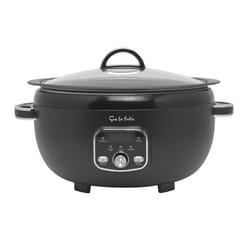 Sur La Table SLT16010BLK Core 3.5 Litre Digital Slow Cooker, Removable Aluminium Pot, 200W, Black