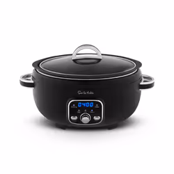 Sur La Table SLT16011BLK Core 6.5 Litre Digital Slow Cooker with Digital LED Screen, 320W, Black
