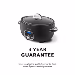 Sur La Table SLT16011BLK Core 6.5 Litre Digital Slow Cooker with Digital LED Screen, 320W, Black - Additional view 5