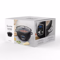 Sur La Table SLT16011BLK Core 6.5 Litre Digital Slow Cooker with Digital LED Screen, 320W, Black - Additional view 6