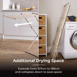 Tower T873022MSH laundry drying rack/line Clothes horse Latte