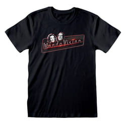 Marvel Wandavision 'Logo And Faces' (Black) T-Shirt - Small
