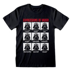 Star Wars 'Expressions Of Vader' (Black) T-Shirt - Small
