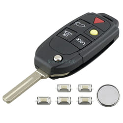 Â 5 Button For Volvo S60 S80 V70 XC70 XC90 Remote Key Fob Case Battery Repair Kit
