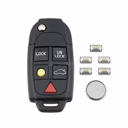 Â 5 Button For Volvo S60 S80 V70 XC70 XC90 Remote Key Fob Case Battery Repair Kit