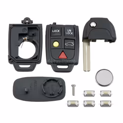 Â 5 Button For Volvo S60 S80 V70 XC70 XC90 Remote Key Fob Case Battery Repair Kit