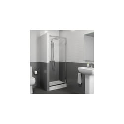 Hinged Shower Door 1000x700mm Easy Plumb Tray 8mm Safety Glass Bathroom Modern
