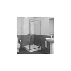 Hinged Shower Enclosure 800x800mm Easy Plumb Tray 8mm Glass Bathroom Modern