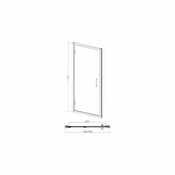 Hinged Shower Enclosure 800x800mm Easy Plumb Tray 8mm Glass Bathroom Modern