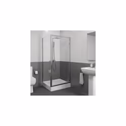 Diamond Hinged Shower Enclosure 1000 x 700mm with Easy Plumb Tray - 8mm