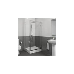 Diamond Hinged Shower Enclosure 1000 x 700mm with Easy Plumb Tray - 8mm