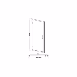 Diamond Hinged Shower Enclosure 1000 x 700mm with Easy Plumb Tray - 8mm