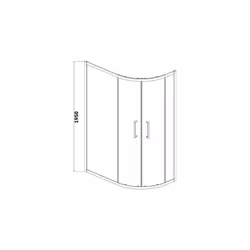 Offset Quadrant Shower Enclosure 1200x800mm Easy Plumb Tray (Right Entry) 8mm Glass