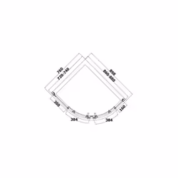 Offset Quadrant Shower Enclosure 900x760mm Easy Plumb Tray Right Entry 8mm Glass