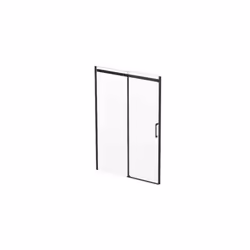 Frameless Sliding Shower Door 1200x800mm Tray 8mm Safety Glass Modern Black