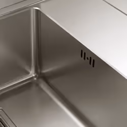 Sauber 1.0 Bowl Kitchen Sink Stainless Steel Square Inset Right Drainer Waste