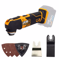 21-18MT-B (BARE UNIT) JCB 18V Cordless Multi-Tool, 2-5.0AH Li-Ion Battery Options, Quick Change Blade