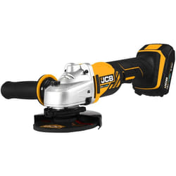 JCB - 18V Angle Grinder 2X 2.0Ah Li-ion Batteries with 2.4a Fast Charger - Angle Grinders - Stone, Paving and Metal Grinder -...