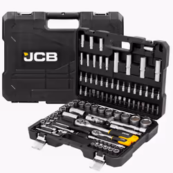 JCB 94 Piece Socket and Bit Set, Chrome Vanadium Steel : JCB-4941?5