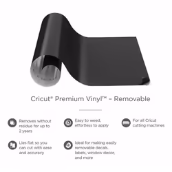 Cricut Removable Black Vinyl 3 Pack (Non-Smart Vinyl)