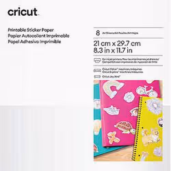 Cricut Joy Xtra Printable Sticker Paper (White) 18 Sheets, Heat transfer vinyl sheet, Smooth heat transfer vinyl, White, Mono ...