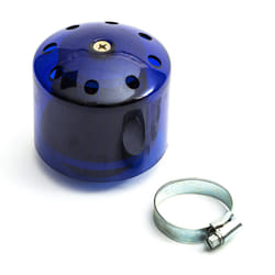 44mm Motorcycle Air Filter Blue Performance Mushroom Straight Neck & Cover Bike