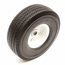10 Inch PU Tyre Offset Metal Wheel 4.10/3.50-4 Solid Puncture Proof Lawnmower