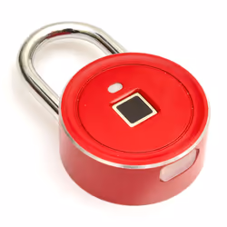 Smart Fingerprint Padlock Keyless Pad Lock - Red
