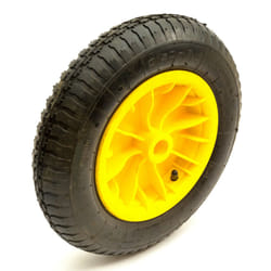 Yellow Wheel & 14 Inch 3.50-8 Pneumatic 2 Ply Tyre & Inner Tube Sack Truck