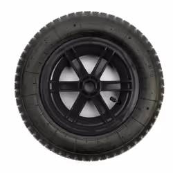 14 Inch 3.50-8 Black Spoked Wheel Pneumatic 2 Ply Tyre & Inner Tube Wheelbarrow