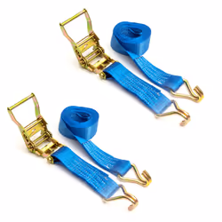 Heavy Duty Ratchet Straps 3m x 50mm Tie Down Secure Cargo 2000kg Trailer x2