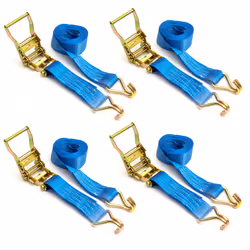 Heavy Duty Ratchet Straps 3m x 50mm Tie Down Secure Cargo 2000kg Trailer x4