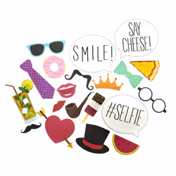Selfie Props Photo Booth Childrens Kids Party Novelty Gift Fun Set of 20 Bundle