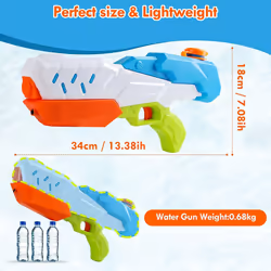 2 Pack Large Water Gun Kids Long Range Blaster Pistol Children Parties Toy Guns
